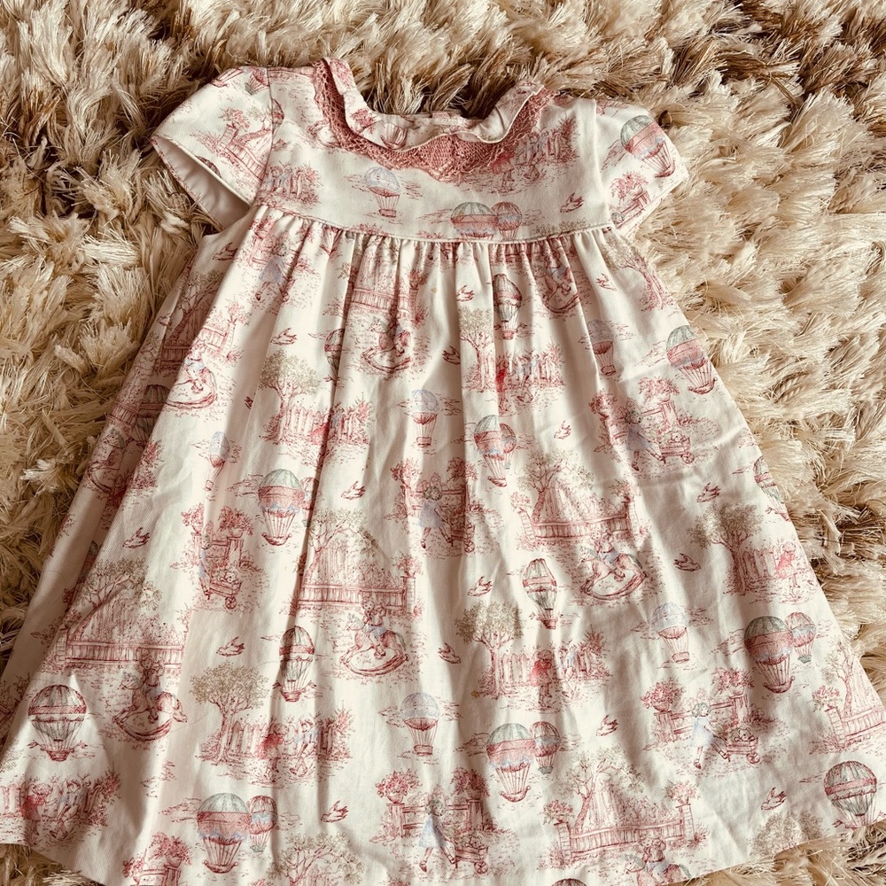 Classic Cream and Pink Kids Dress